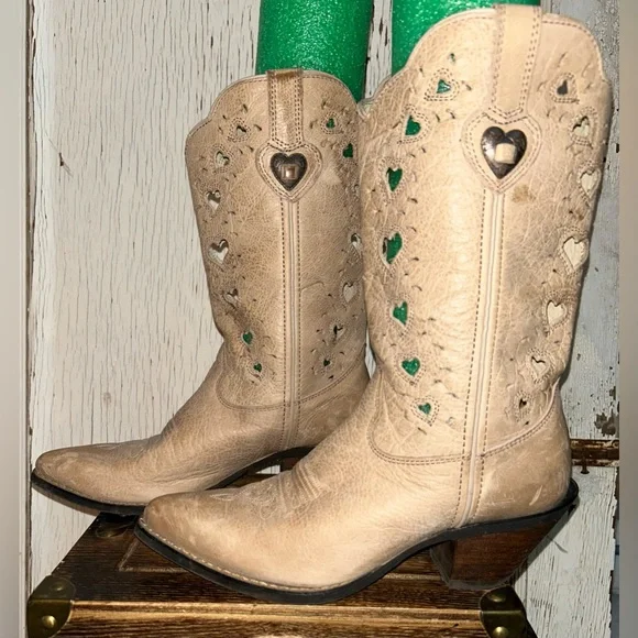 ♥️🌸Durango Crush Taupe Heartfelt Western Boho Boots🌸❤️ - Picture 3 of 6